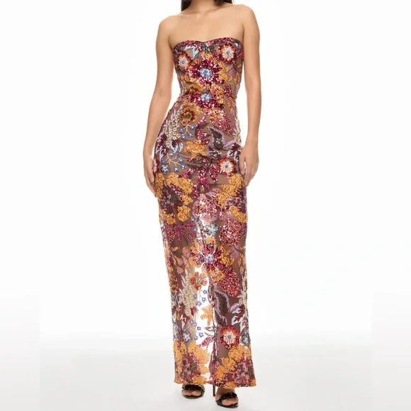 Dahlia Gown Strapless Fitted Embellished Sequin Formal Dress - Picture 3 of 17